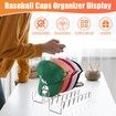 Hat Stand for Baseball Caps,2 Pcs No Install Acrylic Hat Organizer for 14 Baseball Caps,Hat Racks for Baseball Caps Display and Organizer for Bedroom,Closet,Dresser,Office (clear*2)