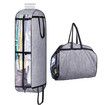Foldable Hanging Garment Bags for Travel , Suit Bags for Closet Storage, Moving Bags for Clothes Dress Cover for Coat, Jacket, Shirt, Clothing, 1 Pack (Gray)