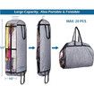 Foldable Hanging Garment Bags for Travel , Suit Bags for Closet Storage, Moving Bags for Clothes Dress Cover for Coat, Jacket, Shirt, Clothing, 1 Pack (Gray)