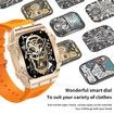 Smart Watch (Dial/Call) Outdoor Sports Watch for Men Waterproof Smartwatches 1.91 Super Large HD Touch Screen Sleep Monitor Bluetooth Call for iOS Android Phone-Orange
