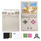 4400+ Portable Nostalgic Games Retro Handheld Device 3.5inch IPS Foldable 3300mAh Battery 64GB TF Card Expandable to 128G WiFi Silver Gray