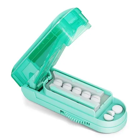 Pill Cutter Splitter for Cutting Multiple Pills,Adjustable Pill Cutter Splitter for Small and Tiny Pills with Accurate Pill Alignment (Green)