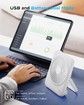 Desk Fan Portable Fan Rechargeable,4000mAh Battery Operated Personal Fan,Small Silent Table Fan Travel Fan with Power Bank,4 Speeds Desktop Fan for Bedroom Home Office Outdoor (White)