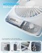 Desk Fan Portable Fan Rechargeable,4000mAh Battery Operated Personal Fan,Small Silent Table Fan Travel Fan with Power Bank,4 Speeds Desktop Fan for Bedroom Home Office Outdoor (White)