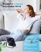 Desk Fan Portable Fan Rechargeable,4000mAh Battery Operated Personal Fan,Small Silent Table Fan Travel Fan with Power Bank,4 Speeds Desktop Fan (Black)