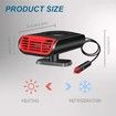 Car Heater, Portable Heater for Car, 12V 150W 2-in-1 Fast Heating & Cooling Fans for Fast Heating Defrost Defogger and Automobile Windscreen Fan