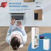 3in1 Computer Laptop Desk and Bookshelf Bookcase Study Table Office Writing Shelving Drawers Cabinets White