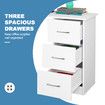 3in1 Computer Laptop Desk and Bookshelf Bookcase Study Table Office Writing Shelving Drawers Cabinets White