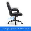 NEADER Ergonomic Office Chair Computer Study Executive Desk Armchair Home Work Reclining Adjustable Swivel Recliner PU Black