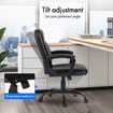 NEADER Ergonomic Office Chair Computer Study Executive Desk Armchair Home Work Reclining Adjustable Swivel Recliner PU Black