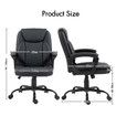 NEADER Ergonomic Office Chair Computer Study Executive Desk Armchair Home Work Reclining Adjustable Swivel Recliner PU Black