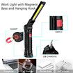 Rechargeable Work Lights,LED Work Light with Magnetic Base & Hanging Hook,360 Degree Rotate 5 Modes magnetic Rechargeable Flashlights (2 Pack)