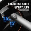 High Pressure Washer Surface Cleaner 15 Inch Concrete Driveway Scrubber 4000PSI Power Jet Extension Wand Nozzle 1/4" Connector