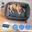 Electric Dog Cat Heater Bed Pet Kitty Heated Pad Heating Mat Puppy Warming Blanket Winter Warmer XL 90x60cm 2 Cloth Covers
