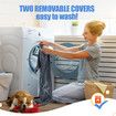 Electric Dog Cat Heater Bed Pet Kitty Heated Pad Heating Mat Puppy Warming Blanket Winter Warmer XL 90x60cm 2 Cloth Covers
