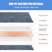 Electric Dog Cat Heater Bed Pet Kitty Heated Pad Heating Mat Puppy Warming Blanket Winter Warmer XL 90x60cm 2 Cloth Covers