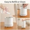 Essential Oil Diffuser for Bedroom, Quiet Humidifiers for Home, Ultrasonic 250ML Small Aroma Diffuser, for Baby Bedroom, Hotel, Plant, White