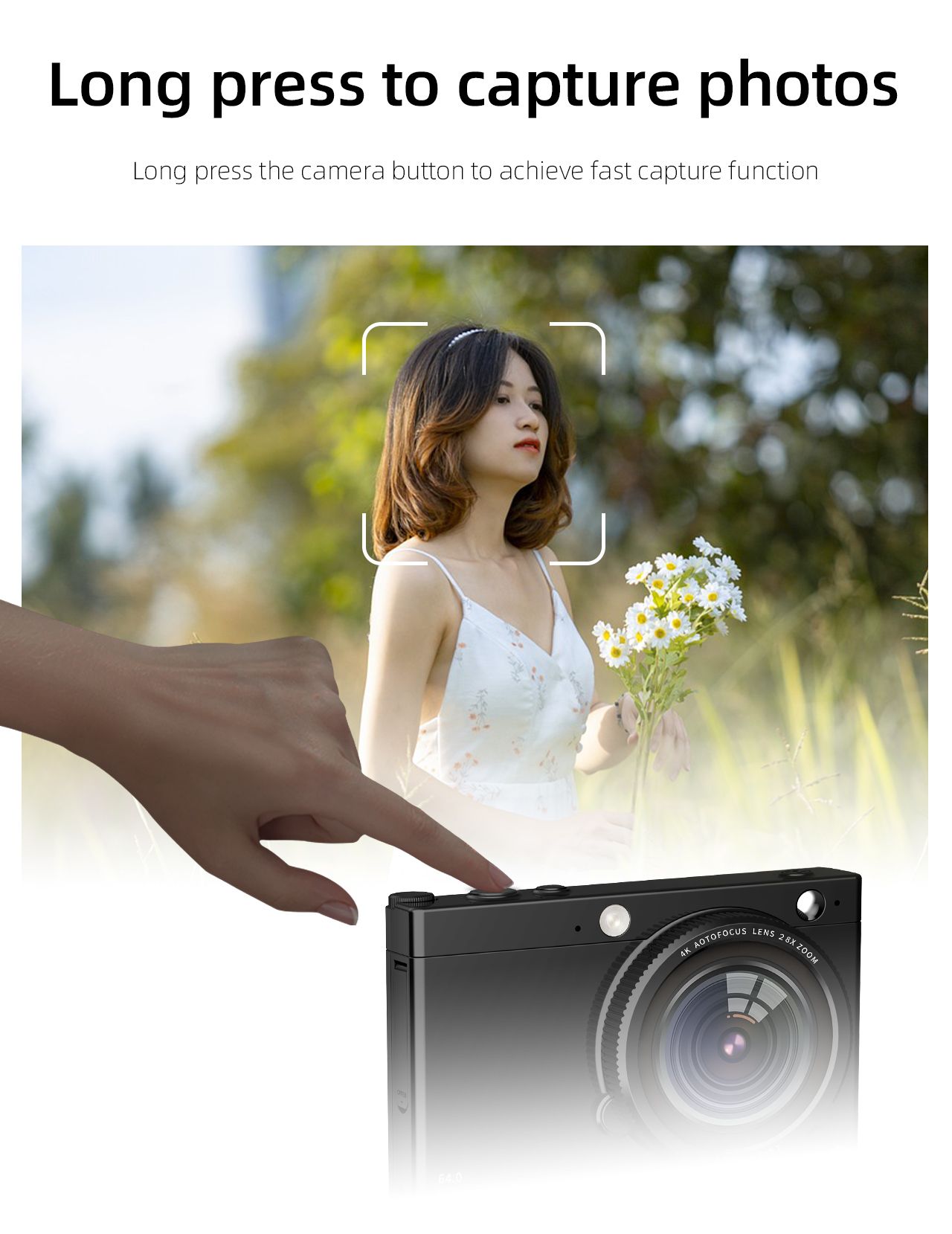 4K CCD Wifi Digital Camera 64MP Digital Video Camera with 2 Lens 2.83 Inch Touch Panel 28X Digital Zoom Built-in Flash Color Black