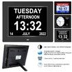 8inch Extra Large Clock Easy to Read for Elderly Senior Digital Calendar Alarm 3 Display Black