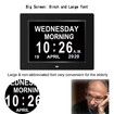 8inch Extra Large Clock Easy to Read for Elderly Senior Digital Calendar Alarm 3 Display Black