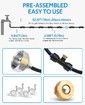 Misting Cooling System 59FT (18M) Misting Line + 20 Brass Mist Nozzles + Brass Adapter(3/4In) Outdoor Mister for Patio Garden Greenhouse Trampoline for Waterpark