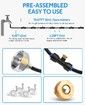 Misting Cooling System,26FT (8M) Misting Line + 7 Brass Mist Nozzles + Brass Adapter(3/4In) Outdoor Mister for Patio Garden Greenhouse Trampoline for Waterpark