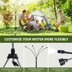 Standing Misters for Outside Patio,Adjustable Height 3.2-4.1FT Misting System Line 26.5FT Portable Water Misters for Cooling Outdoor with Tripod Base Stand Mister for Backyard Pool Party