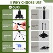 Standing Misters for Outside Patio,Adjustable Height 3.2-4.1FT Misting System Line 26.5FT Portable Water Misters for Cooling Outdoor with Tripod Base Stand Mister for Backyard Pool Party