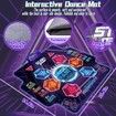 LED Light Dance Music Mat with 6-Button Wireless BT Connect,Music Dance Game Kids Birthday Gifts for Girl Boy,Play Kid Dance Pad