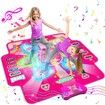 LED Light Dance Music Mat with 6-Button Wireless BT Connect,Music Dance Game Kids Birthday Gifts for Girl Boy,Play Kid Dance Pad