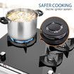 Maxkon 87cm Gas Cooktop 5 Burner Stove Cooker Cook Top Stovetop Kitchen Home Hob LPG NG Glass Surface Metal Knobs Black