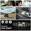 4K Dash Camera For Cars 360 Degree Four Channels With GPS Location Wifi Camera Security Dashboard Camera Front Backup Parking Monitor Front Inside-1 Pack