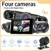 1080P Dash Camera 4 Channels 4 Lens FHD Vehicle Models with 360 Degree Font Left Right Rear Camera With WIFI Support Parking Monitor Night Version-1 Pack