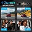 1080P Dash Camera 4 Channels 4 Lens FHD Vehicle Models with 360 Degree Font Left Right Rear Camera With WIFI Support Parking Monitor Night Version-1 Pack