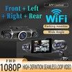 1080P Dash Camera 4 Channels 4 Lens FHD Vehicle Models with 360 Degree Font Left Right Rear Camera With WIFI Support Parking Monitor Night Version-1 Pack