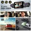 1080P Dash Camera 4 Channels 4 Lens FHD Vehicle Models with 360 Degree Font Left Right Rear Camera With WIFI Support Parking Monitor Night Version-1 Pack