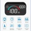 Universal Car HUD Head Up Display,GPS Speedometer with One-Piece Sunshade Design with Auto Brightness,Speed Alert,Clock,Trip Time,AB Distance