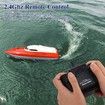 RC Boat,Remote Control Boats for Lake/Pool/Pond,2.4 GHz High Speed Mini Boats,Outdoor Adventure Electric RC Racing Boats for Kids (Red)