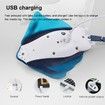 Pool Toys Remote Control Stingray Diving into Water High Simulation Robot Manta ray Lights Rechargeable Battery Great Gift RC Boat for Age3+,Blue