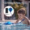 Pool Toys Remote Control Stingray Diving into Water High Simulation Robot Manta ray Lights Rechargeable Battery Great Gift RC Boat for Age3+,Blue