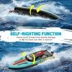 Brushless RC Boat 40+MPH,Remote Control Boat,19 Inch Large Fast Racing Boat for Salt Water,Lake,River,Fishing with Self-Righting,LED Light,Low Battery Alarm