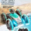 Amphibious Remote Control Car Boat with Water Spray 2.4 GHz Waterproof RC Car Monster Truck Stunt Car, Water Beach Pool RC Car Toys (Blue)