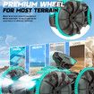 Amphibious Remote Control Car Boat with Water Spray 2.4 GHz Waterproof RC Car Monster Truck Stunt Car, Water Beach Pool RC Car Toys (Blue)