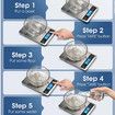 Food Scale, Digital Kitchen Scale Weight Grams and oz for Cooking Baking, 10kg/1gPrecise Graduation, Stainless Steel and Tempered Glass (Silver)
