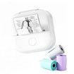 Phomemo T02 Sticker Printer, Inkless Printer Mini Printer Sticker Maker Bluetooth Thermal Pocket Printer for Study Notes, Stickers, Photos, DIY Printing, with 3 Rolls Paper, White