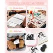Phomemo T02 Sticker Printer, Inkless Printer Mini Printer Sticker Maker Bluetooth Thermal Pocket Printer for Study Notes, Stickers, Photos, DIY Printing, with 3 Rolls Paper, Pink