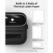 Phomemo M220 Label Maker With 1 Roll Label, 3.14 Inch Barcode Label Printer, Compatible with Phones and PC, Black