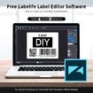 Phomemo M220 Label Maker With 1 Roll Label, 3.14 Inch Barcode Label Printer, Portable Sticker Maker Machine for Barcode, Name, Address, Labeling, Mailing, Home, Office and Small Business, Compatible with Phones and PC, White