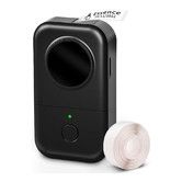 Phomemo D30 Label Printer with 1 Roll Rabel, Bluetooth Wireless Mini Pocket Smartphone Label Maker Machine, Direct Thermal Printer Rechargeable Labeler Compatible with iPhone/Android, for Home Office Labeler, Black
