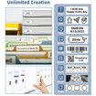 Phomemo D30 Label Printer with 1 Roll Rabel, Bluetooth Wireless Mini Pocket Smartphone Label Maker Machine, Direct Thermal Printer Rechargeable Labeler Compatible with iPhone/Android, for Home Office Labeler, White